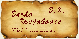 Darko Krejaković vizit kartica